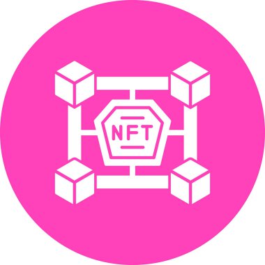 Modern simgenin vektör illüstrasyonu nft simgesinden yoksun