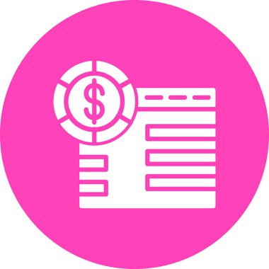 İş ve finans simgesi dolarının vektör illüstrasyonu