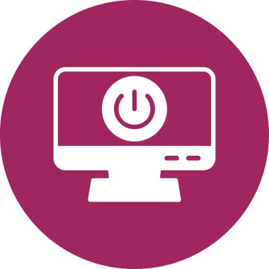 ok simgesi ile bilgisayar monitörü