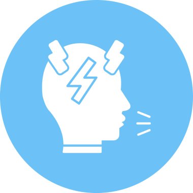 Beyin ampulü. Web simgesi basit illüstrasyon