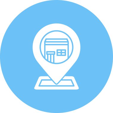 harita konumu ikon vektör illüstrasyonu