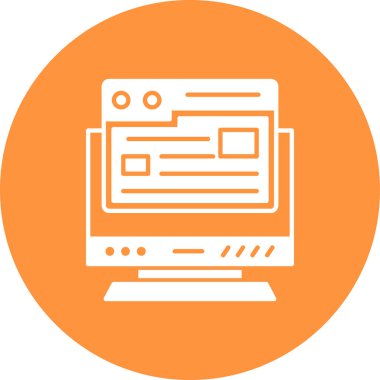 Dizüstü bilgisayar simgesi vektör çizimi