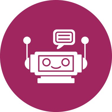 Bir robot simgesinin vektör illüstrasyonu