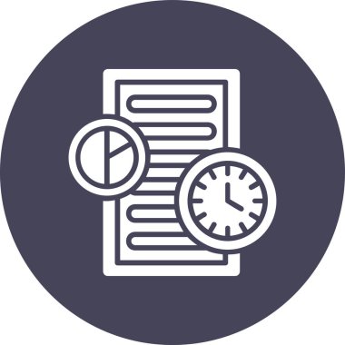 Saat simgesinin vektör illüstrasyonu