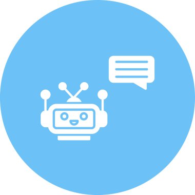 Bir robotun modern simgesinin vektör çizimi