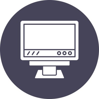 Monitör. Web simgesi basit illüstrasyon