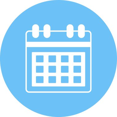 Takvim simgesi soyut arkaplanda izole edildi