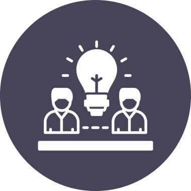 Seo modern simgesi, ampul simgesinin vektör illüstrasyonu