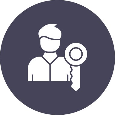 Anahtar. Web simgesi basit illüstrasyon