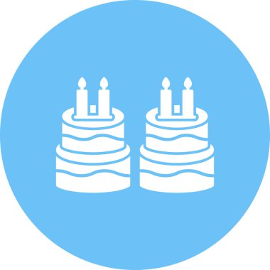 Kek. Web simgesi basit illüstrasyon