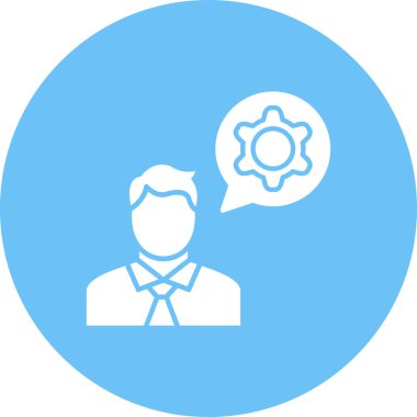 İş adamı. Web simgesi basit illüstrasyon