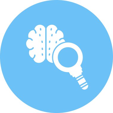 Beyin. Web simgesi basit illüstrasyon