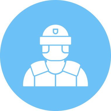 Polis memuru kutsal kişilerin resmi, vektör çizim