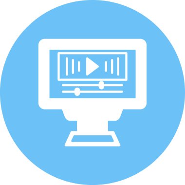 video simgesi vektörü izole edildi