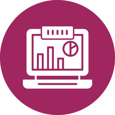 grafik grafikli bilgisayar ekranı, web simgesi