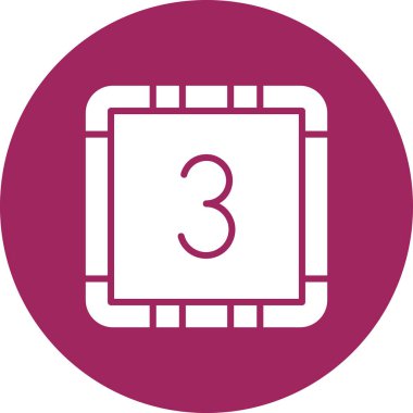 3 sayı vektör simgesi modern basit illüstrasyon