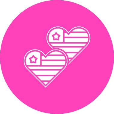 Kalp. Web simgesi basit illüstrasyon