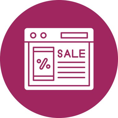 Satış simgesinin vektör illüstrasyonu