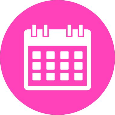 Takvim simgesi, vektör illüstrasyonu basit tasarım