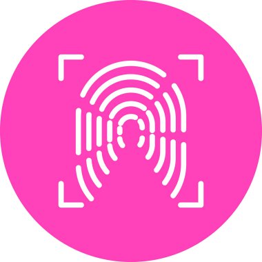 parmak izi simgesi, basit vektör illüstrasyon tasarımı