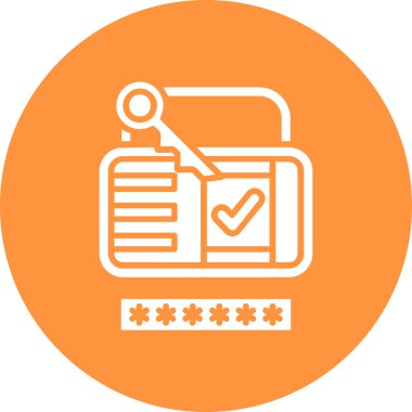 Şifre. Web simgesi basit illüstrasyon