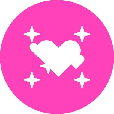 Kalp ikonu vektör illüstrasyonu