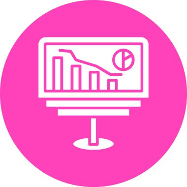 İş grafiği simgesinin vektör illüstrasyonu