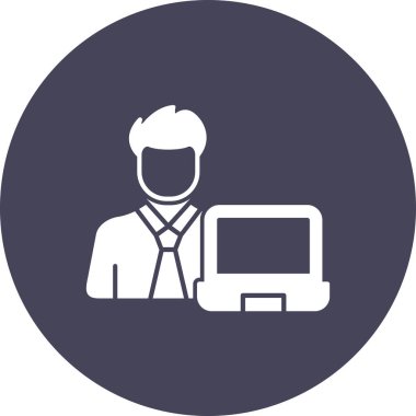 İş adamı simgesi vektör illüstrasyonu