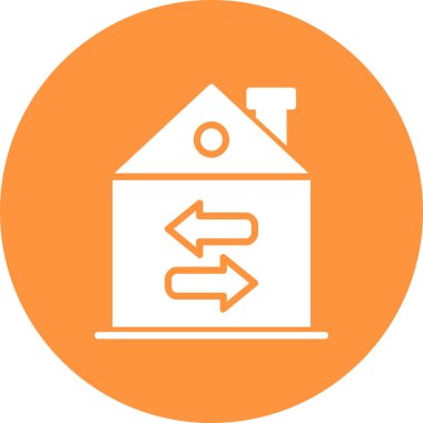 Ev. Web simgesi basit illüstrasyon