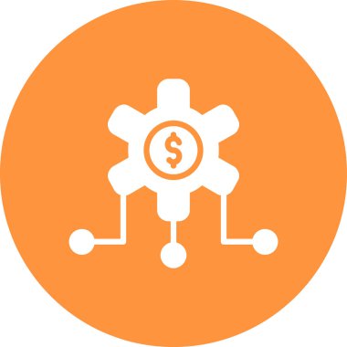 iş finans yönetimi simgesi ana hatlar biçiminde