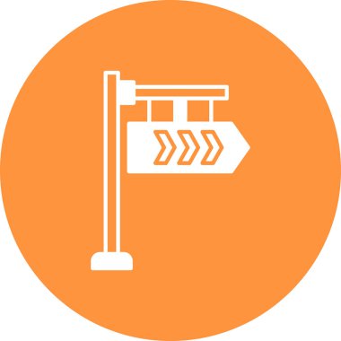 Modern yol simgesinin vektör illüstrasyonu