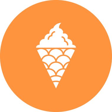 Krema konisi ikonu. vektör illüstrasyonu