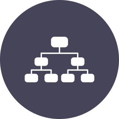 Hiyerarşi düz yuvarlak vektör simgesi