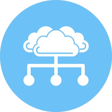 Soyut arkaplan gruplandırılmış ve düzenlenmiş bulut simgesi.