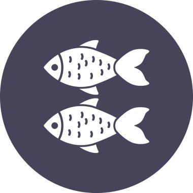 Balık simgesinin vektör illüstrasyonu