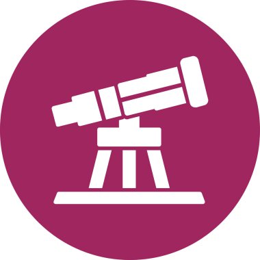 Teleskop simgesinin vektör illüstrasyonu