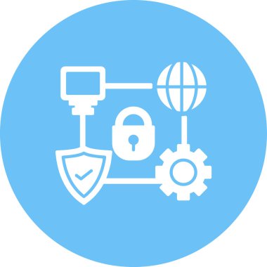 Kolayca düzenleyebilen ve düzenleyebilen bulut güvenlik vektörü simgesi