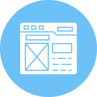 Web sayfası simgesi. Basit resimleme