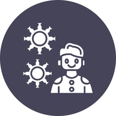 Robot simgesinin vektör illüstrasyonu