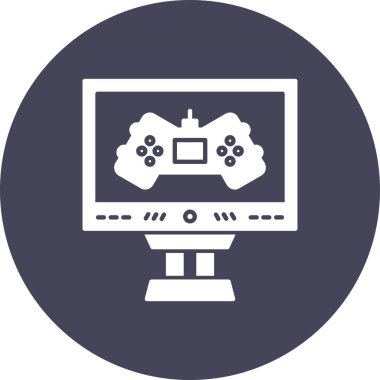 Bilgisayar oyunu. Web simgesi vektör illüstrasyonu