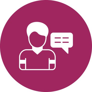 Konuş. Web simgesi basit illüstrasyon