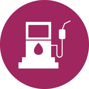 Benzin istasyonu simgesinin vektör illüstrasyonu