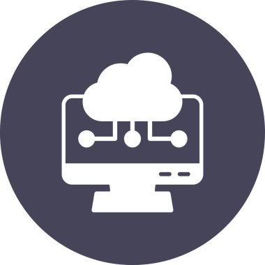 Bulut. Web simgesi basit illüstrasyon