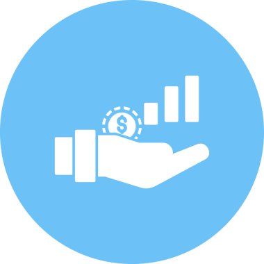 İş ve finans simgesinin vektör illüstrasyonu