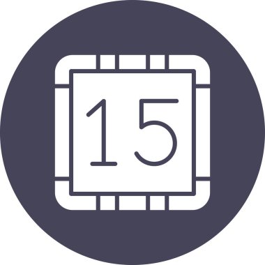 dijital numara 5 satır vektör simgesi