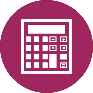 Hesap makinesi. Web simgesi basit illüstrasyon