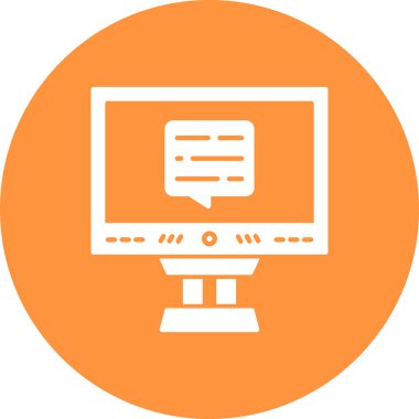 Bilgisayar. Web simgesi basit illüstrasyon