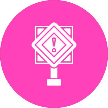 Bir trafik konisi simgesinin vektör çizimi