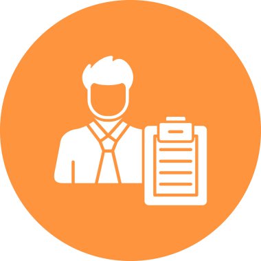 Dizin simgesi olan bir adamın vektör illüstrasyonu