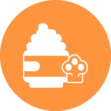 Kek. Web simgesi basit illüstrasyon